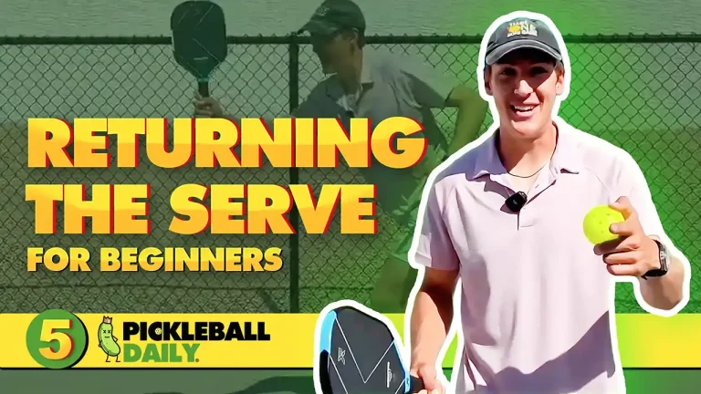 Player preparing to return a pickleball serve with proper footwork and paddle position